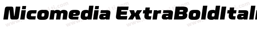 Nicomedia ExtraBoldItalic字体转换